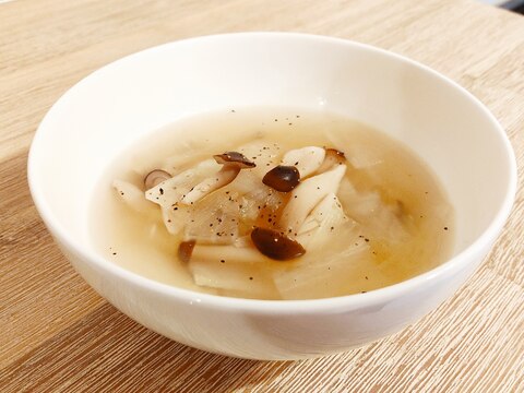 ダシダで簡単☆大根としめじの韓国風スープ